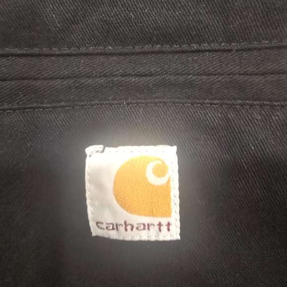 Carhartt Black Men's Lightweight Canvas Jacket with Collar - Picture 3 of 3